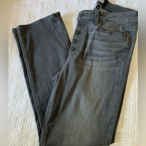 PAIGE Dark Gray Denim Button Fly Jeans Size 30